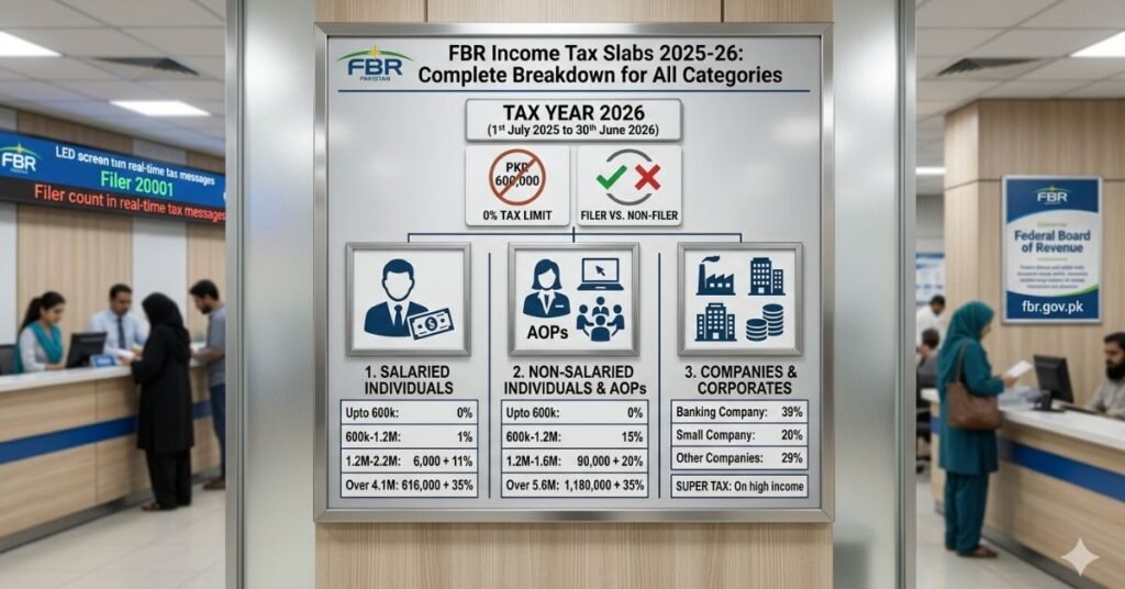 FBR Income Tax Slabs 2025-26