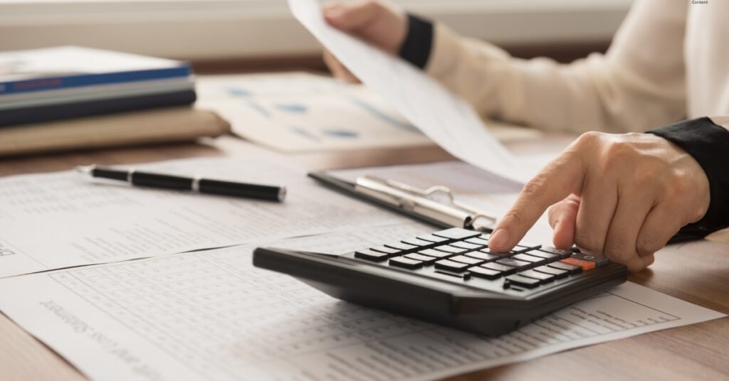 Man is reconciling his bank account